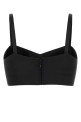Black satin crop-top Black PRADA (P910NSOOO15ZC)
