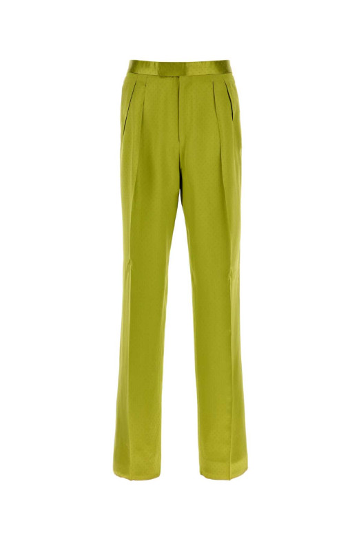 Pistachio green satin pant TOM FORD (PLMD04SVP04R)
