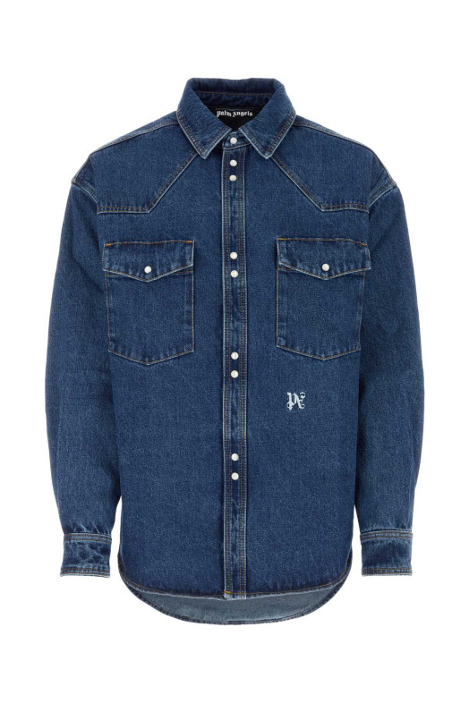 Denim shirt White PALM ANGELS (PMYD023R24DEN002)