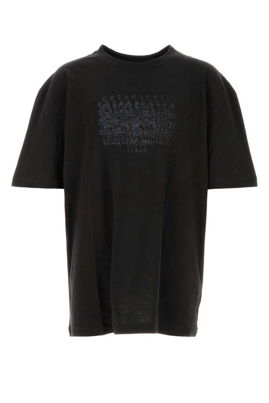 Black cotton oversize t-shirt MAISON MARGIELA (S50GC0730M20164)