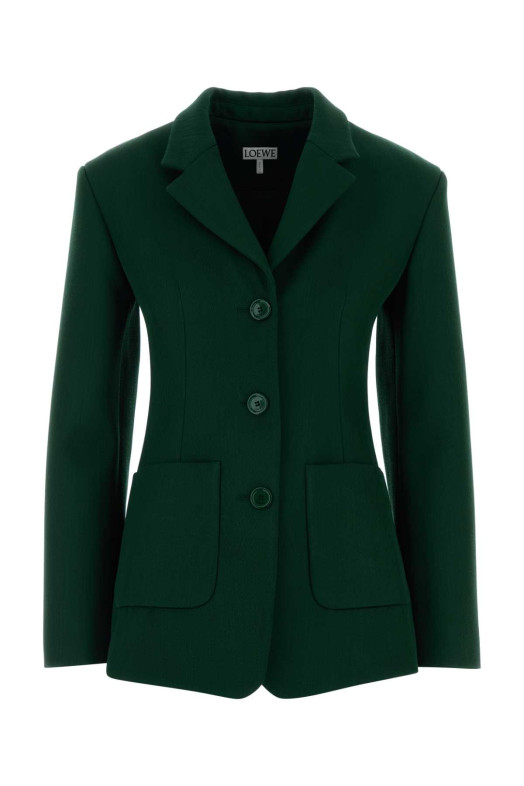 Dark green wool blend blazer Green LOEWE (S540Y03XBU)