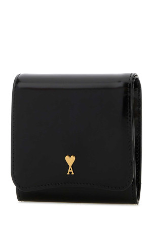 Black leather Paris Paris wallet AMI (USL708AL0139)