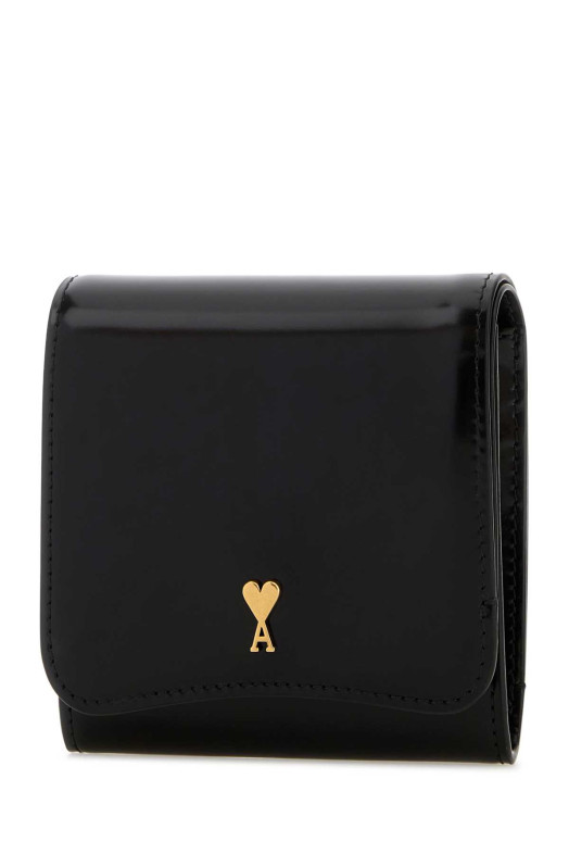 Black leather Paris Paris wallet AMI (USL708AL0139)