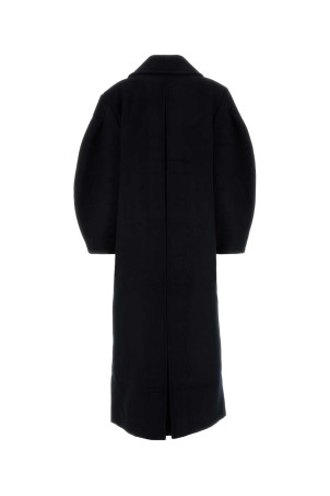 Midnight blue wool blend coat GANNI (W0802)