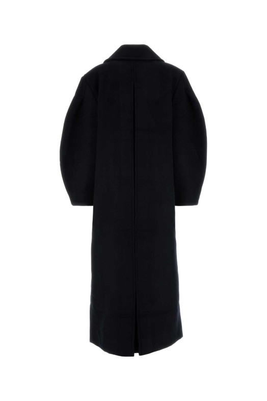 Midnight blue wool blend coat GANNI (W0802)