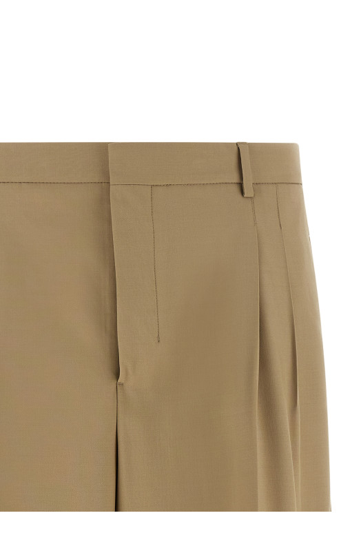 Fresh wool bermuda shorts Beige