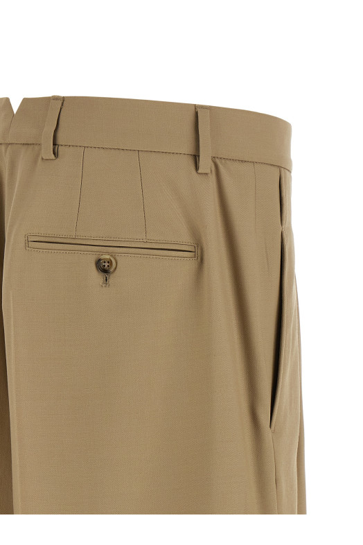Fresh wool bermuda shorts Beige