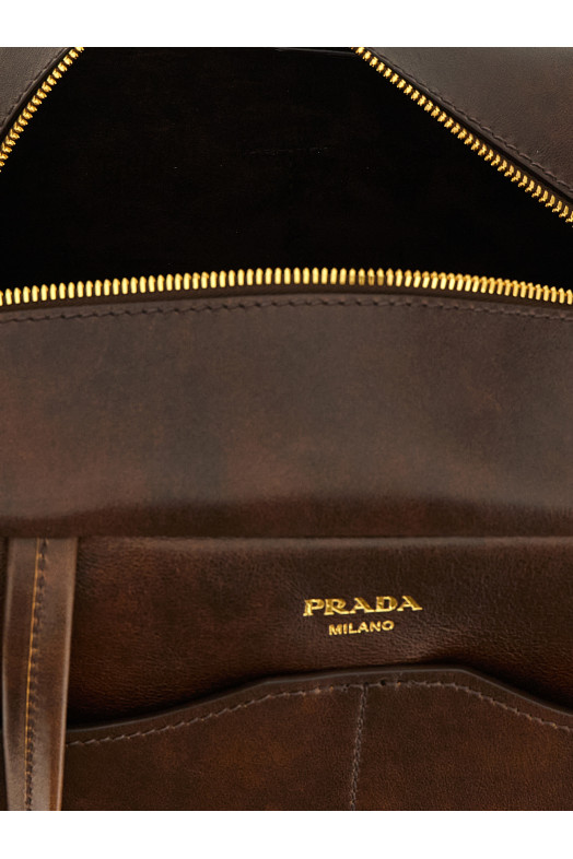 'Prada Carry' large top case Brown