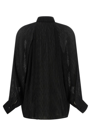 Сорочка в складку, чорна PLISSESHIRTBLACKPLISSE08