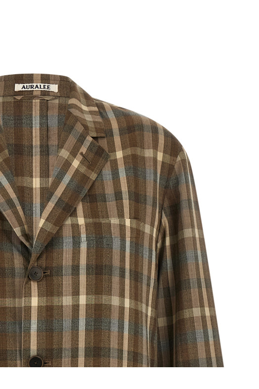 Super 130's wool blazer Brown