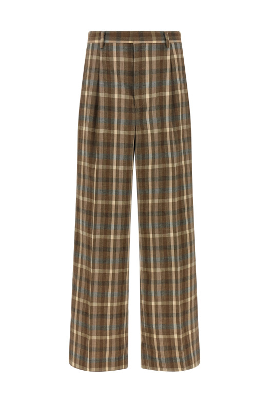 Super 130's wool pants Brown