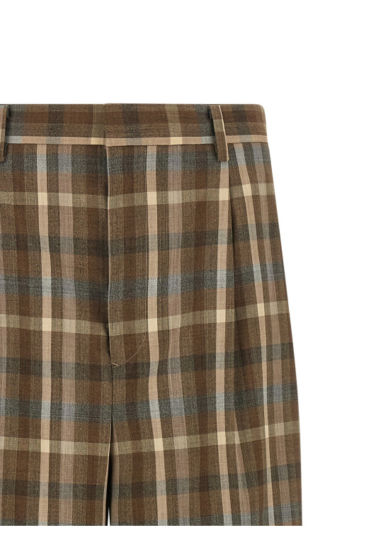 Super 130's wool pants Brown