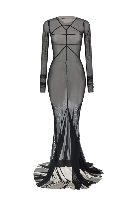 'Temple' dress Black