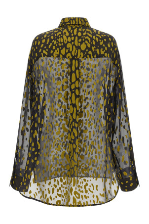 Georgette devoré shirt Brown