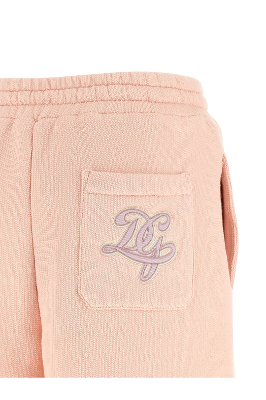Шорти з нашивкою з логотипом, рожеві DOLCE & GABBANA FTC90ZGDDMIF0372