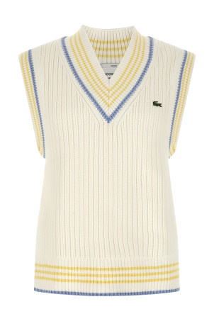 Thick knit vest White