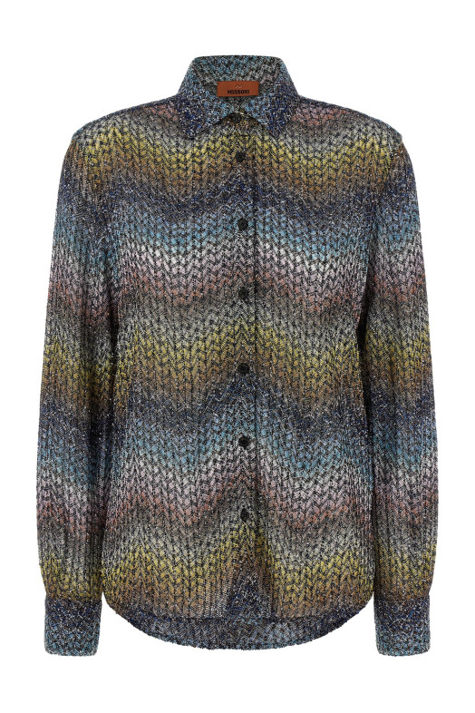 Lamé viscose shirt Multicolor