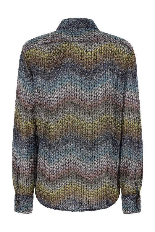 Lamé viscose shirt Multicolor