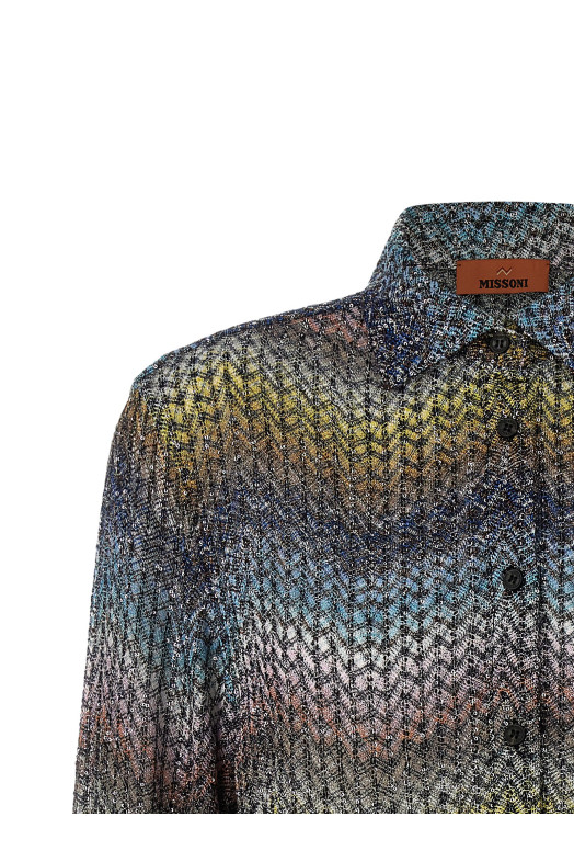 Lamé viscose shirt Multicolor
