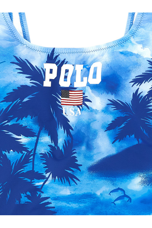 'Polo' one-piece swimsuit Blue