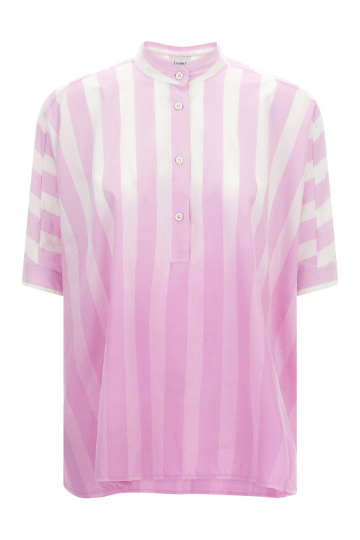 Рубашка в полоску с градиентным оттенком, розового цвета NUDE 1103E26384114