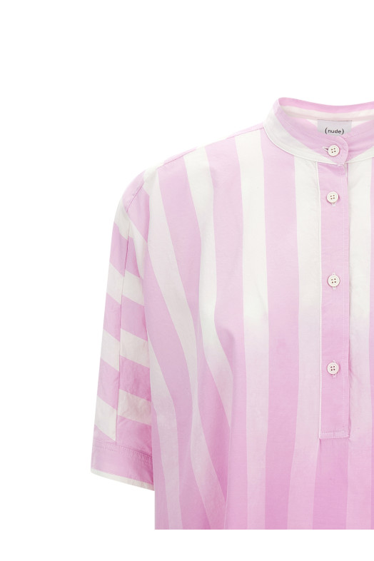 Рубашка в полоску с градиентным оттенком, розового цвета NUDE 1103E26384114
