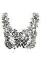 Серебристый топ-бралетт PACO RABANNE 26EITO243PS0129040