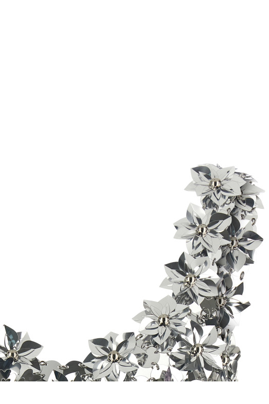 Серебристый топ-бралетт PACO RABANNE 26EITO243PS0129040