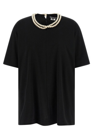 Pearl necklace t-shirt Black