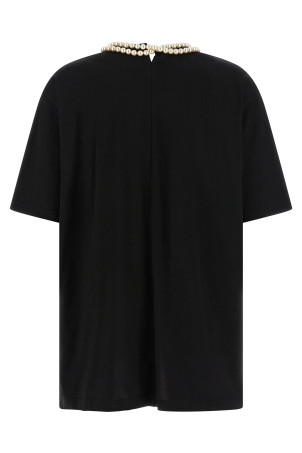 Pearl necklace t-shirt Black
