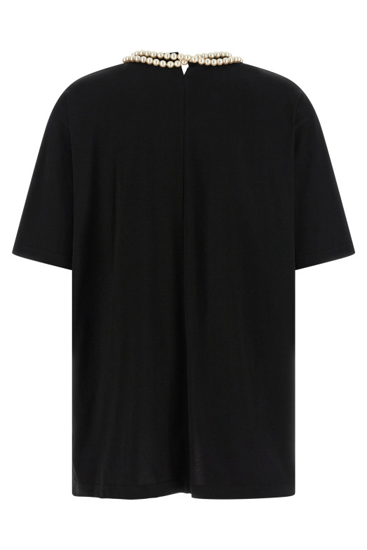 Pearl necklace t-shirt Black