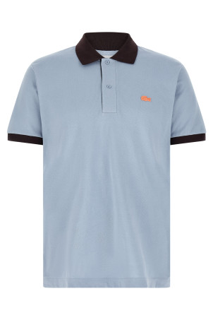 Logo patch polo shirt BLUE
