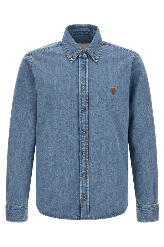 'Ami de Coeur' denim shirt Blue