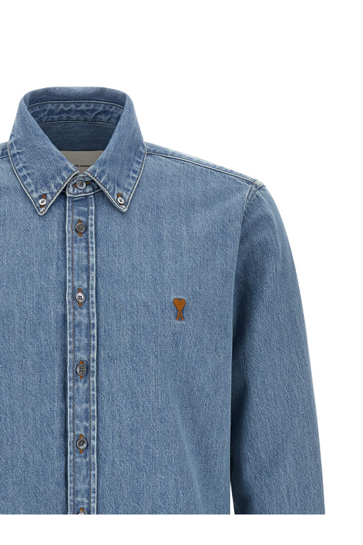 'Ami de Coeur' denim shirt Blue