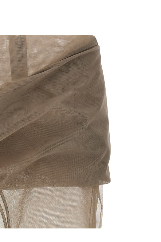 'Draped Calf' skirt Gray