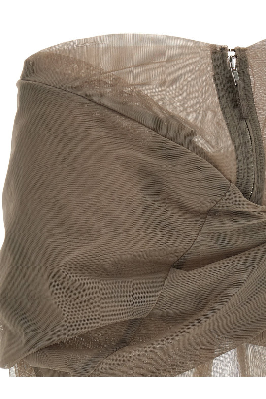 'Draped Calf' skirt Gray