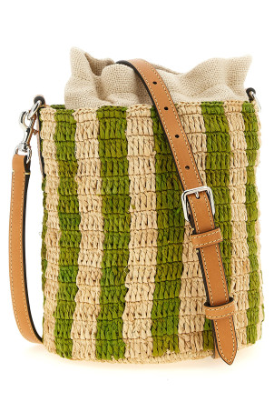 Маленька сумка-відерце Valentino Garavani з рафії, зелена W2B0T03IXUC8J