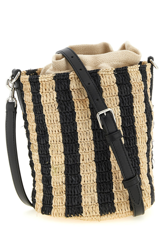 Маленька сумка-відерце Valentino Garavani з рафії, чорна W2B0T03IXUC8K