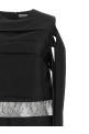 Lace insert dress Black