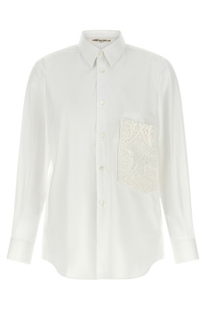 Crochet pocket shirt White