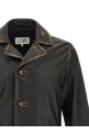 Antiqued leather jacket Black