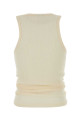 Cream stretch lyocell blend tank top Beige MAGDA BUTRYM (141526)