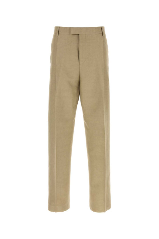 Cappuccino cotton blend pant Brown SALVATORE FERRAGAMO (145446793017)