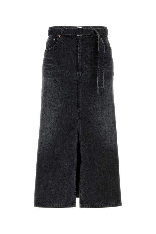 Black denim skirt SACAI (2608470)