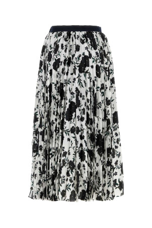 Printed satin and tulle skirt White SACAI (2608531)