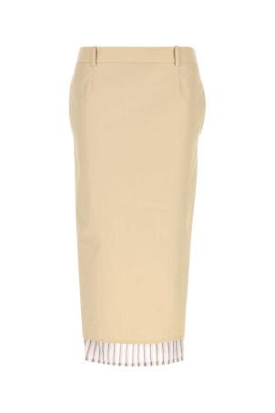 Beige poplin skirt Green THE ATTICO (260WCS00298CCP111AA)