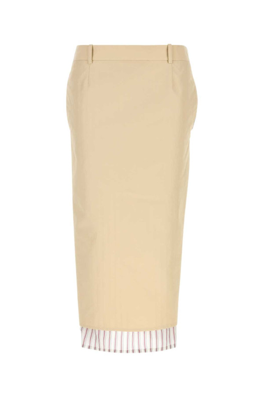 Beige poplin skirt Green THE ATTICO (260WCS00298CCP111AA)
