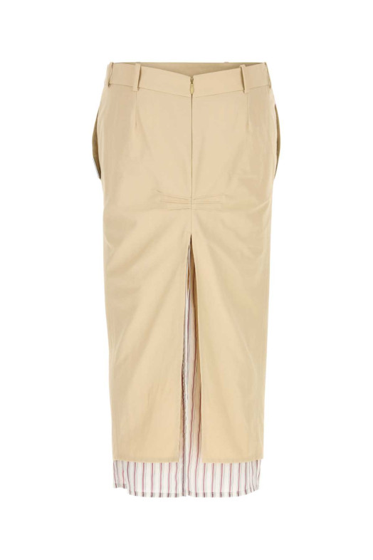 Beige poplin skirt Green THE ATTICO (260WCS00298CCP111AA)