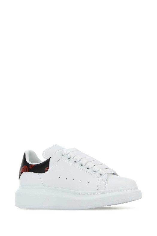 White leather sneakers with printed leather heel ALEXANDER MCQUEEN (553770WIAKB)