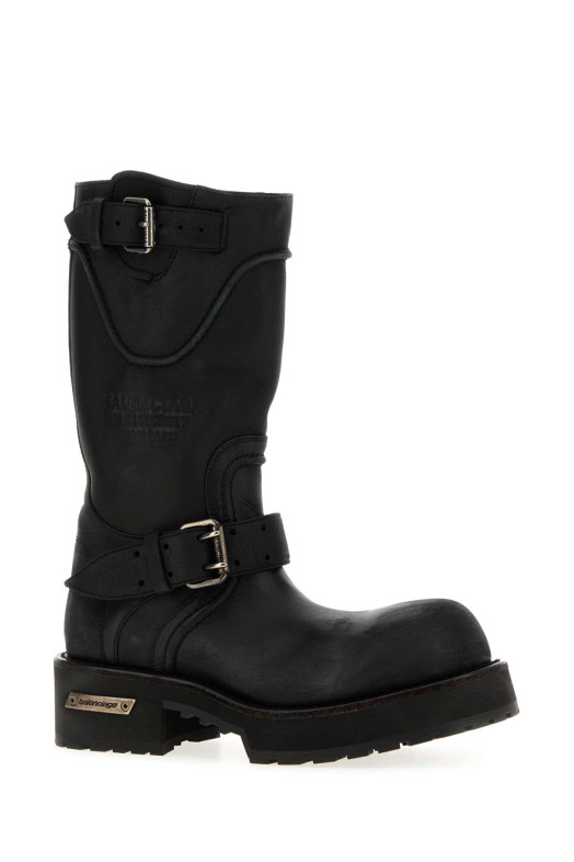Black leather Venom boots BALENCIAGA (833585WCAL1)
